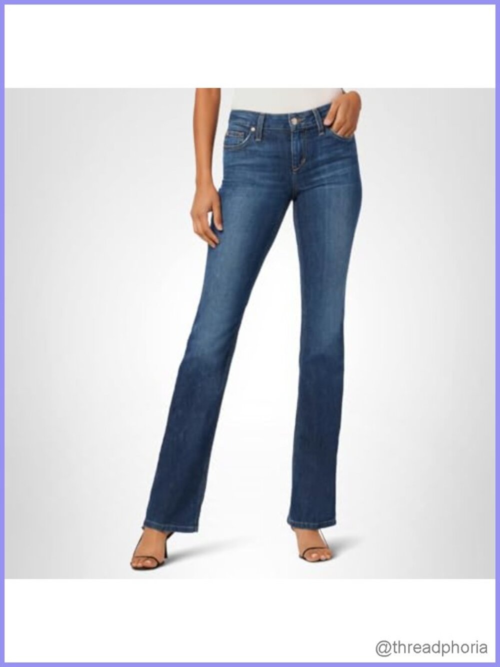 High Rise Bootcut Jeans for Women - Curvy Fit Flare Denim 34" Inseam